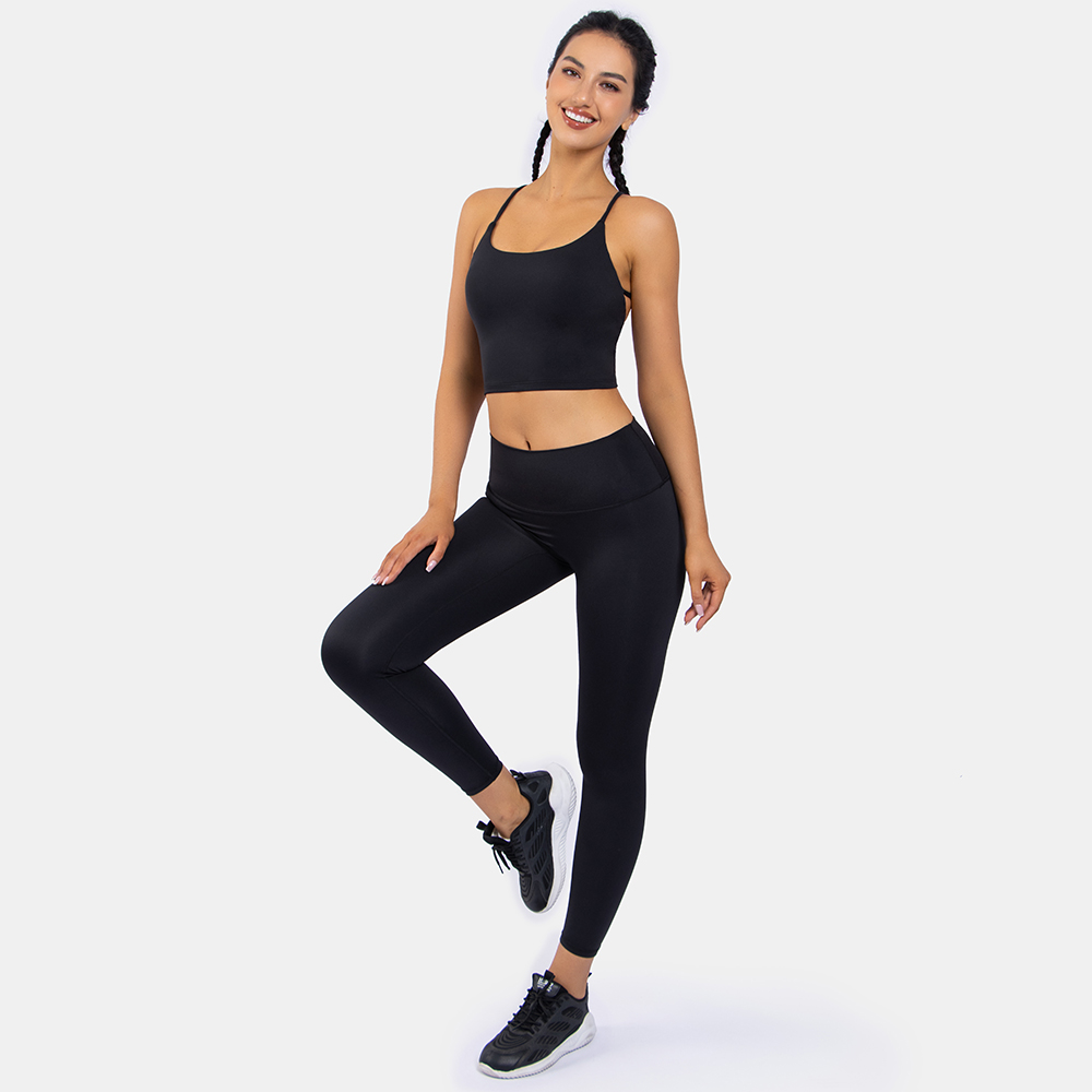  Workout Sets for Women 2 Piece High Waisted Seamless Leggings with Padded Stretchy Sports Bra Sets Gym Clothes